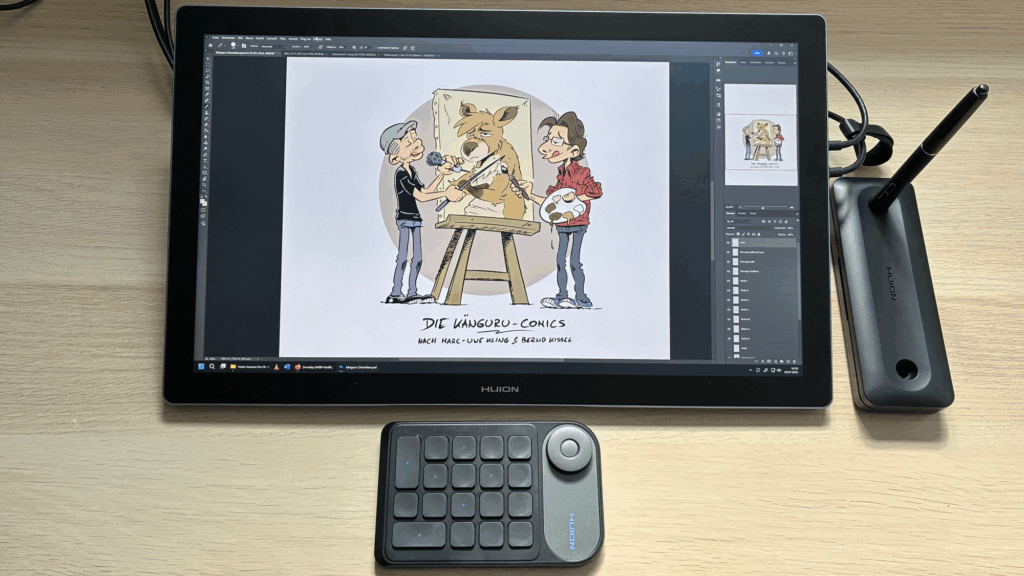 Huion Kamvas Pro 19 mit Känguru-Comics_Jérémie Kaiser