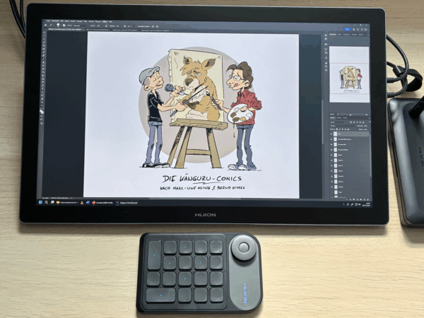 Huion Kamvas Pro 19 mit Känguru-Comics_Jérémie Kaiser